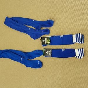 Four pairs soccer socks. Men's Large